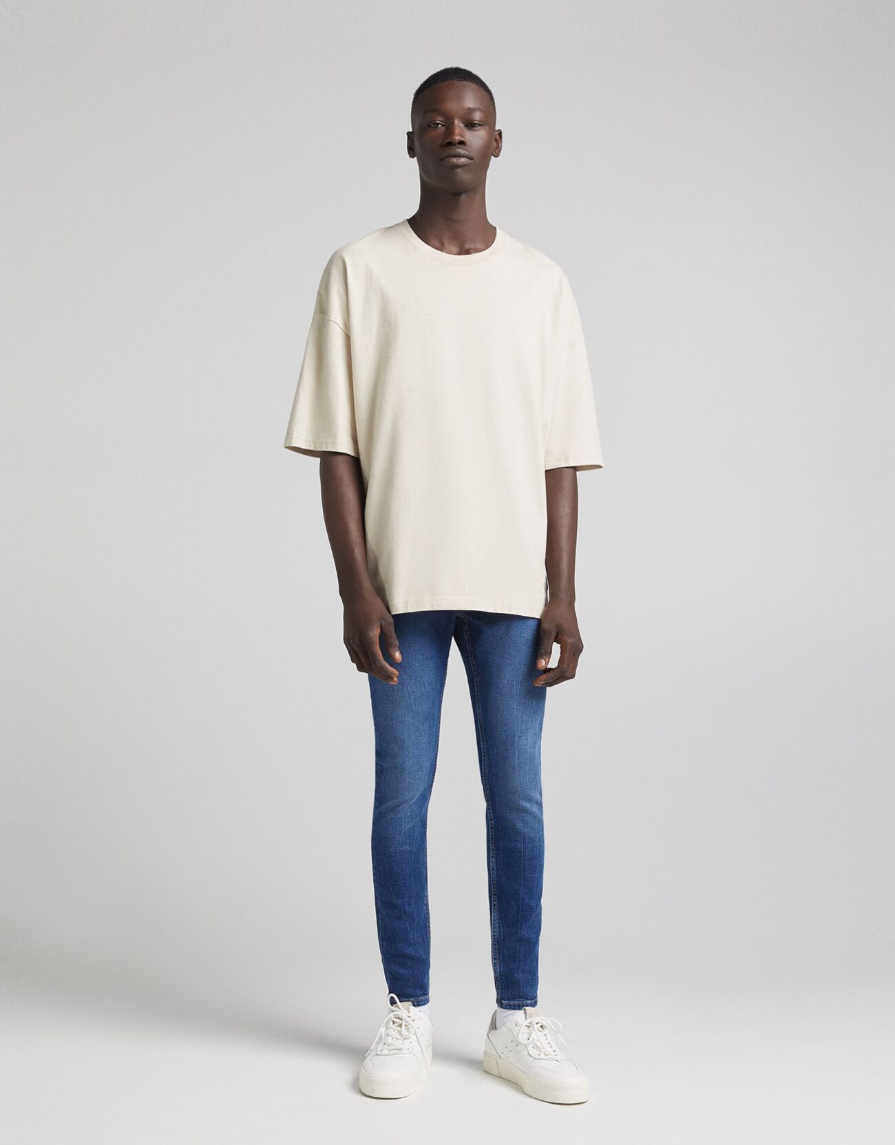 Jeans | Jeans Super Skinny Rotos Blanco | Bershka Hombre – Acro Marco