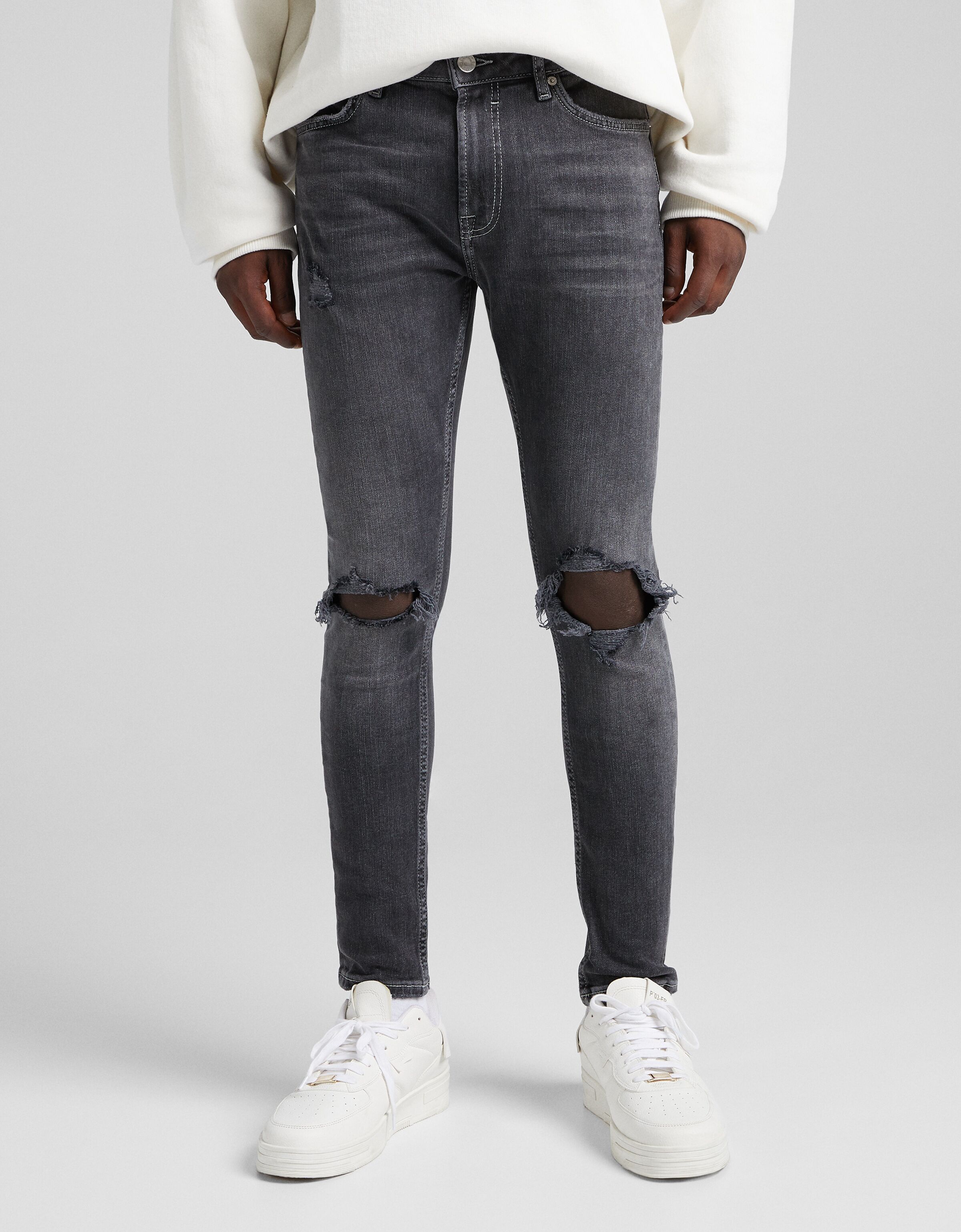 Jeans robek super skinny - Jeans - Pria 