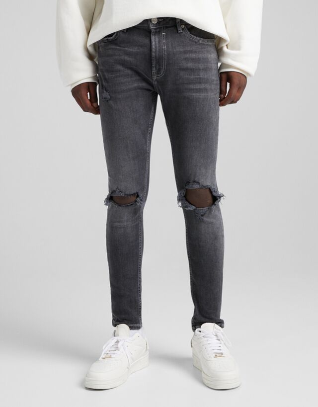 Super skinny ripped jeans - Jeans - Man 
