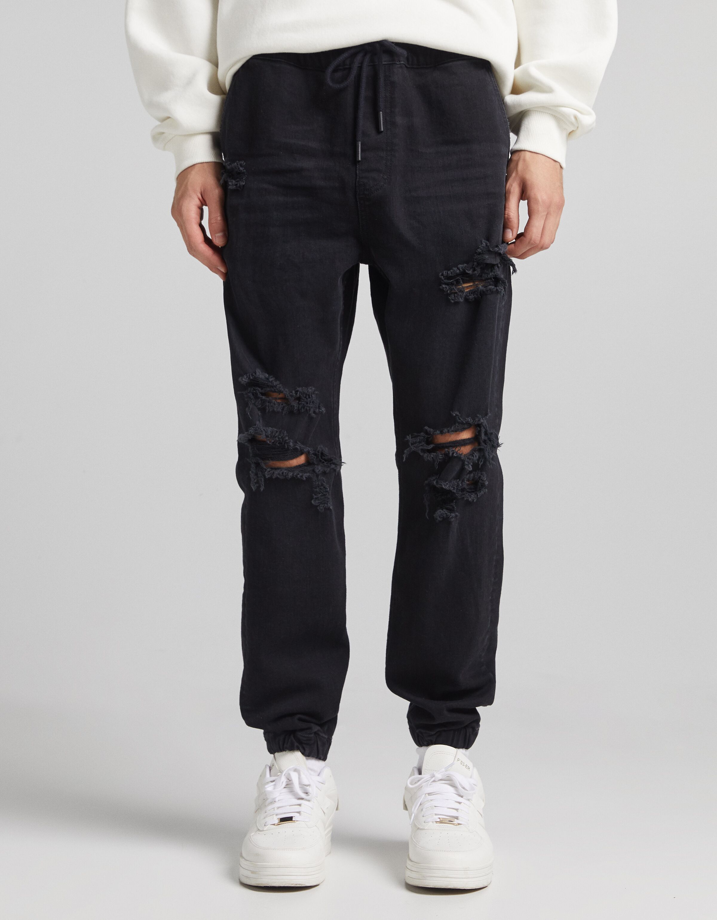 Ripped jogger jeans - Jeans - Man | Bershka