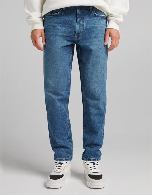Straight fit vintage jeans - Jeans - Man | Bershka