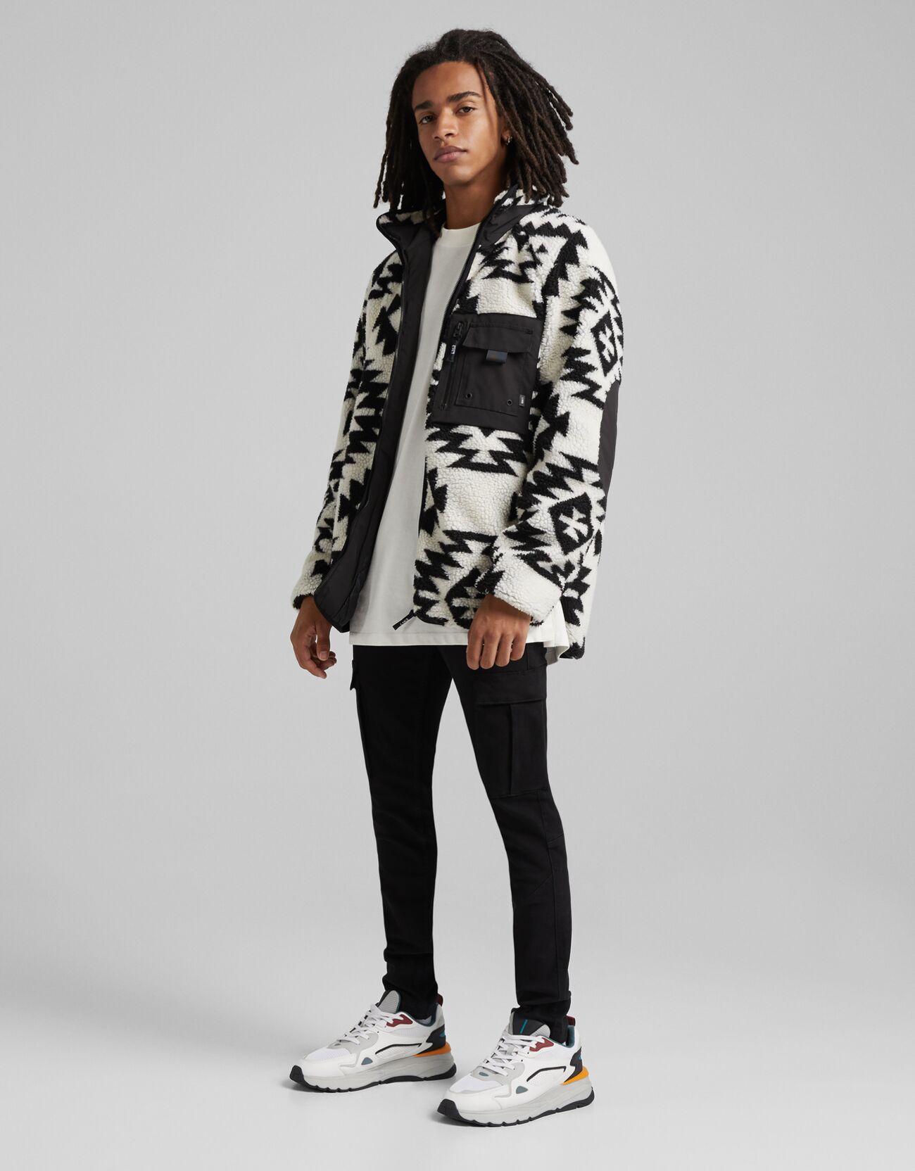Pantalones | PantalóN Tailoring Cargo Negro | Bershka Hombre – Acro Marco