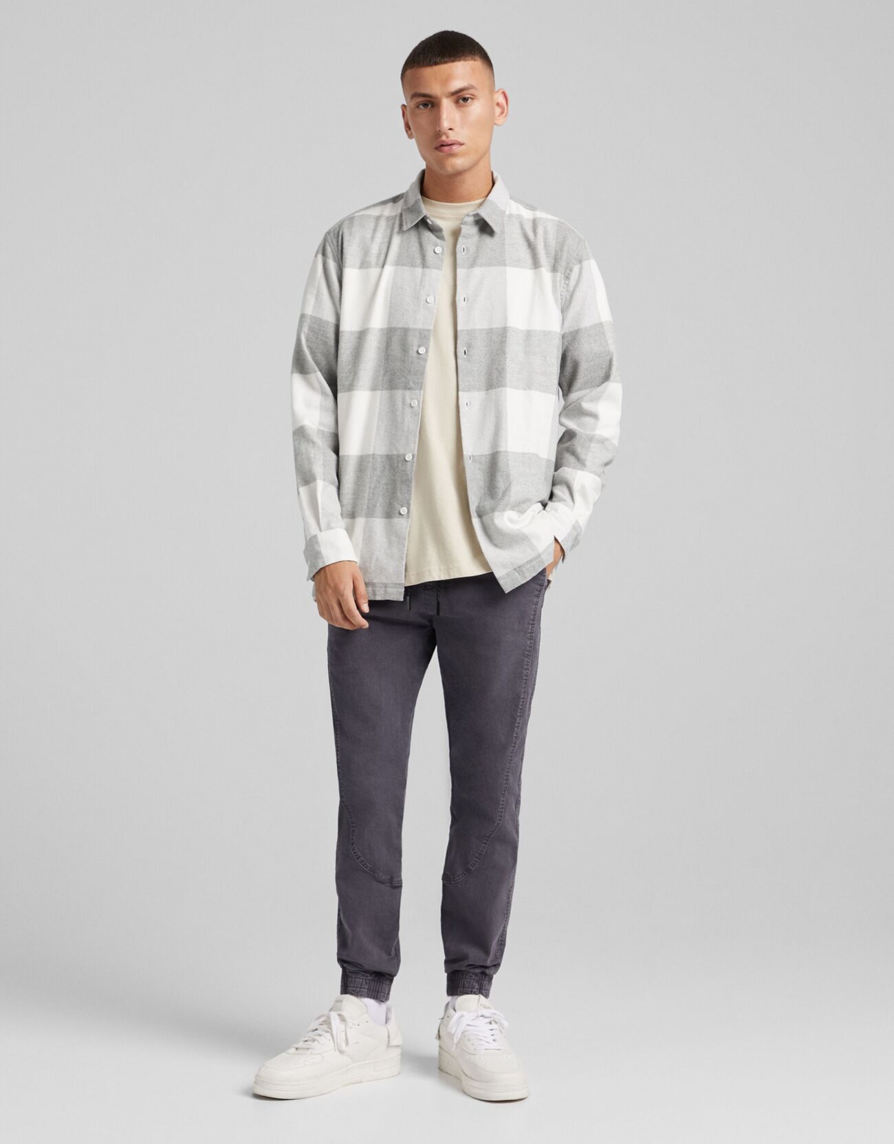 Bershka - Plaid flannel overshirt