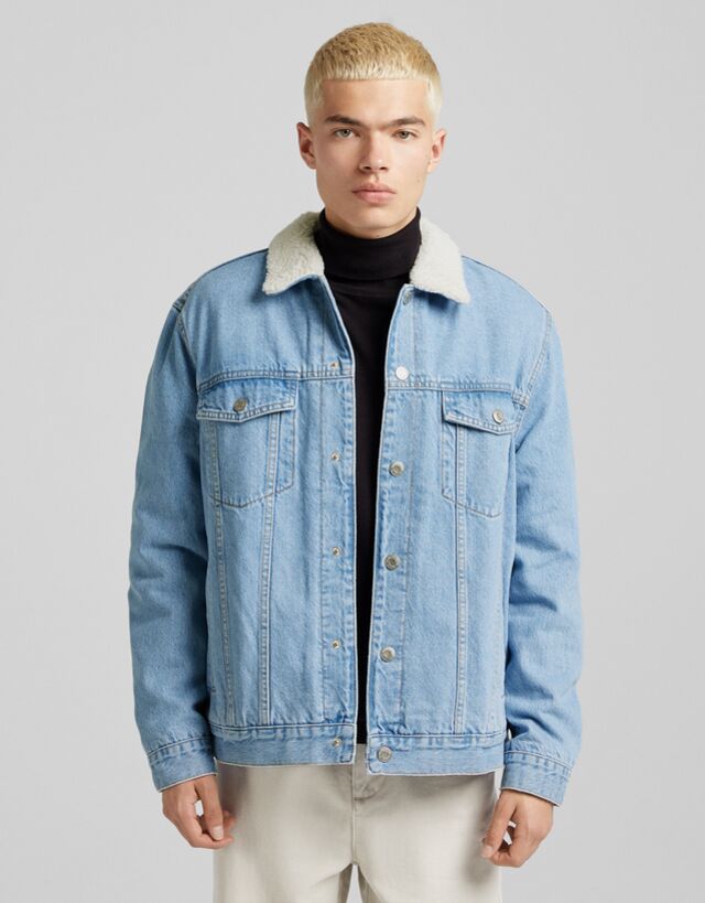 bershka shearling jacket