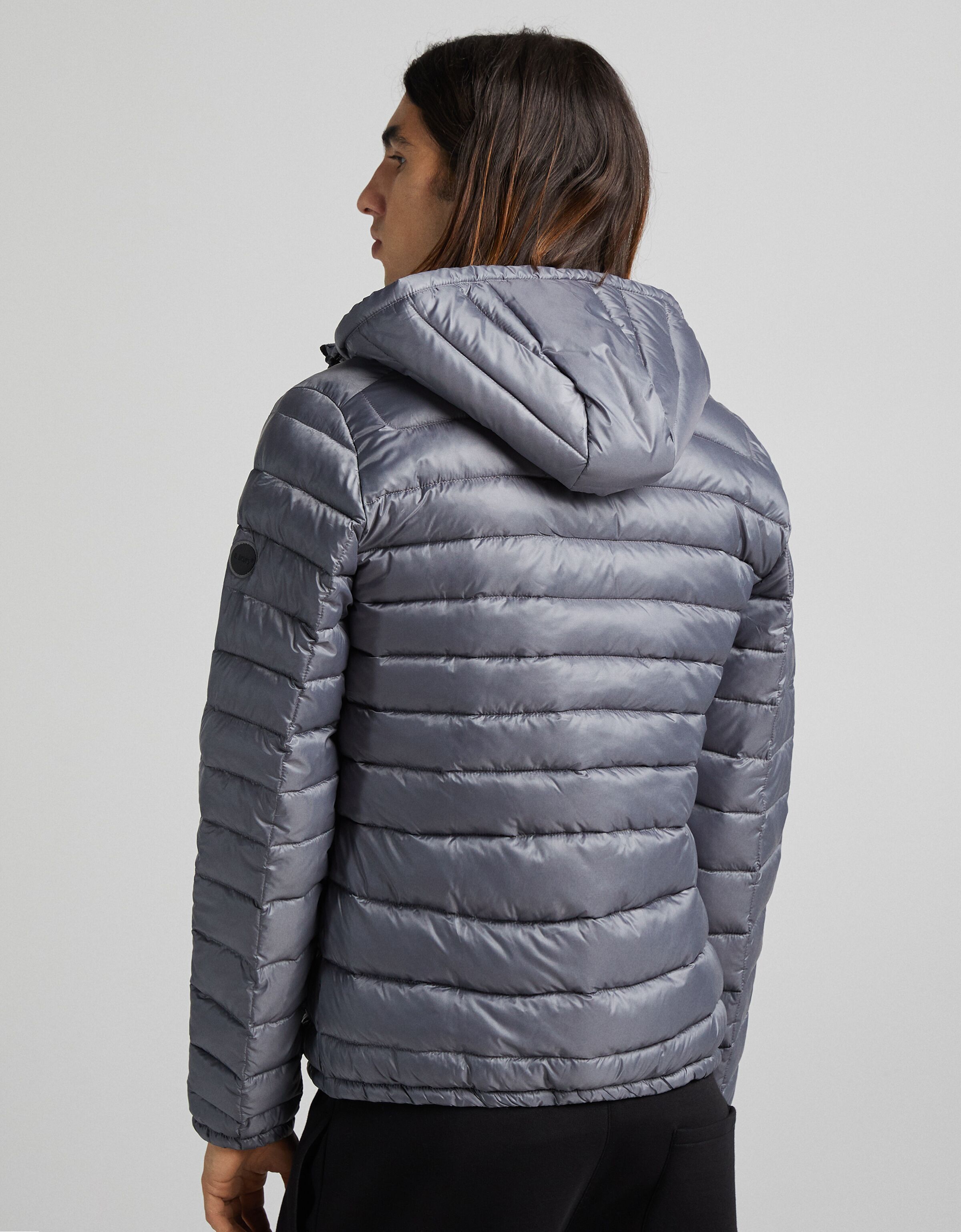 black lightweight quilted jacket