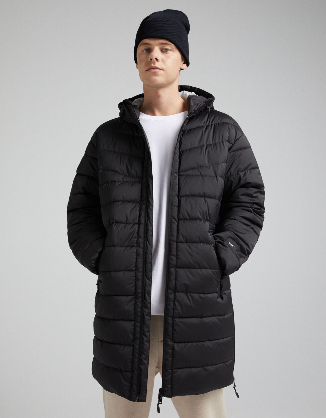light puffer jacket with hood