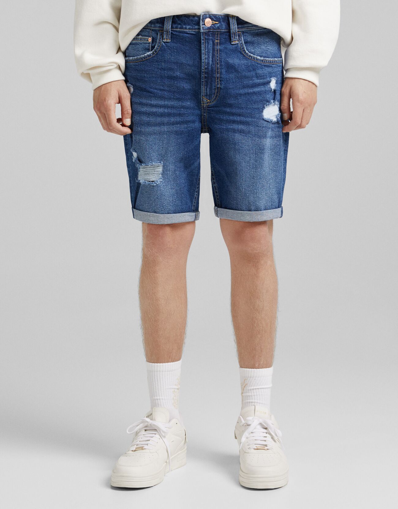 mens jean bermuda shorts