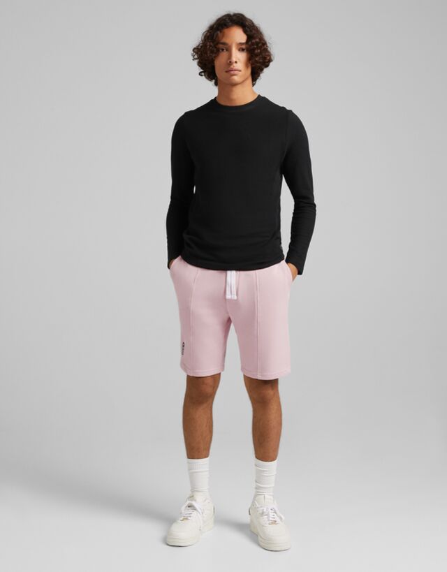 Bermuda felpa cordones - Shorts y bermudas - Hombre | Bershka