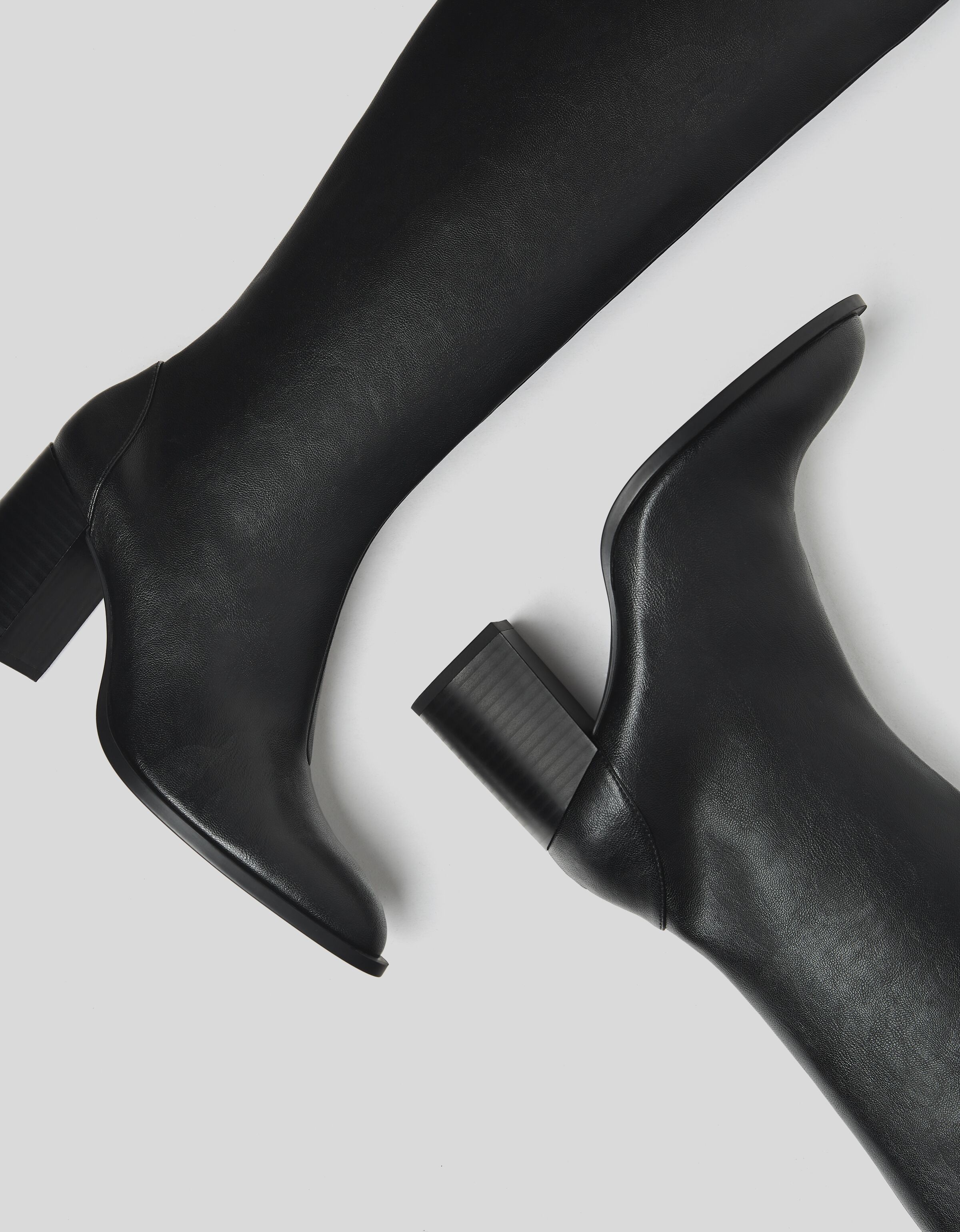 Botas altas tacón ancho - Mujer | Bershka
