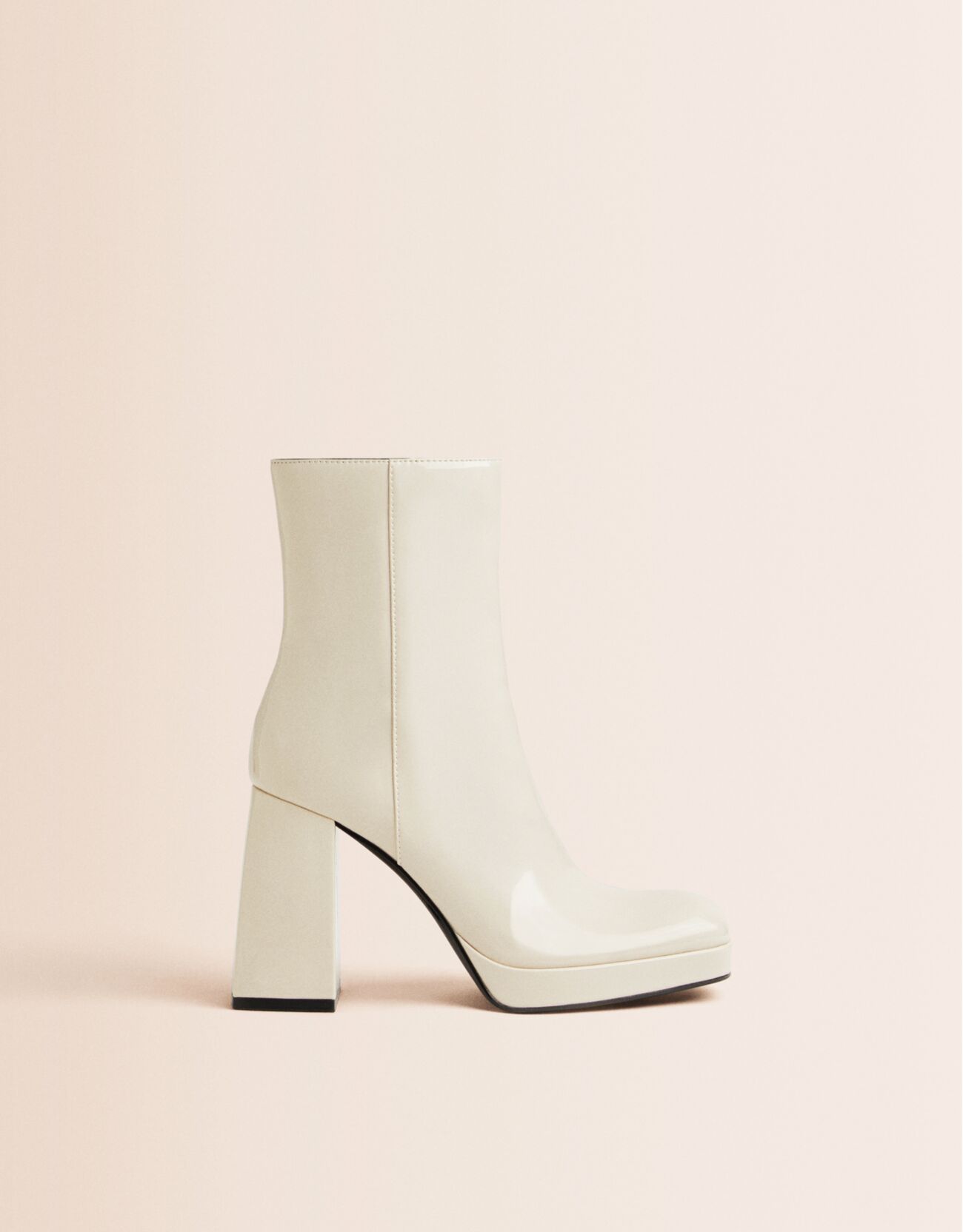 Bershka - Botines tacón plataforma charol