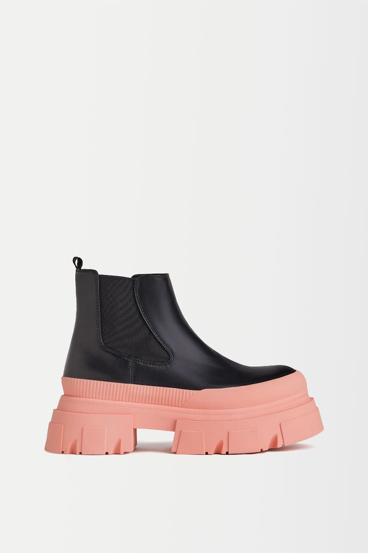 Coloured sole ankle boots