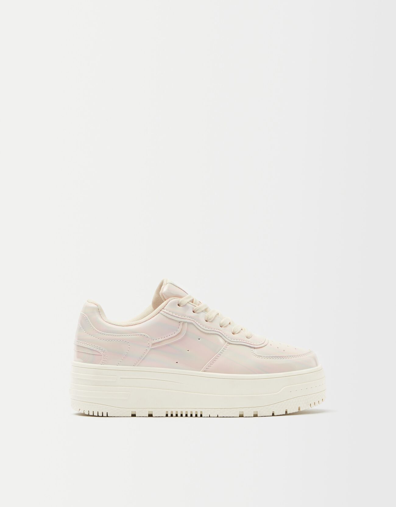 shiny platform sneakers