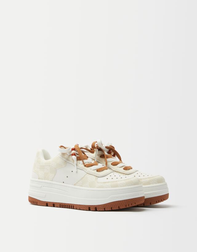 checkered platform sneakers