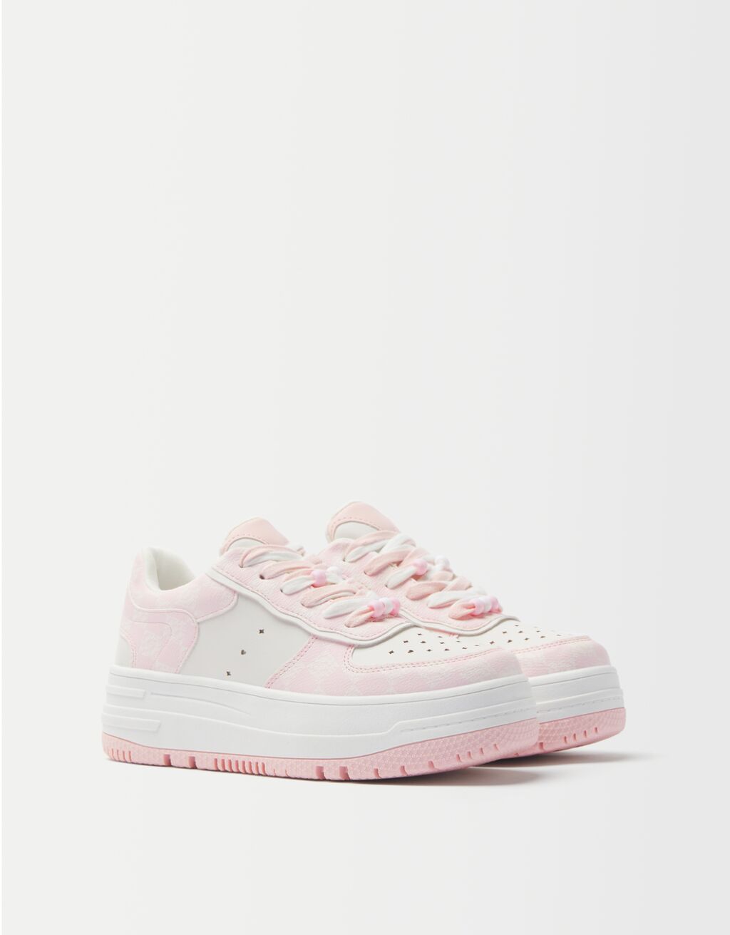 checkered platform sneakers