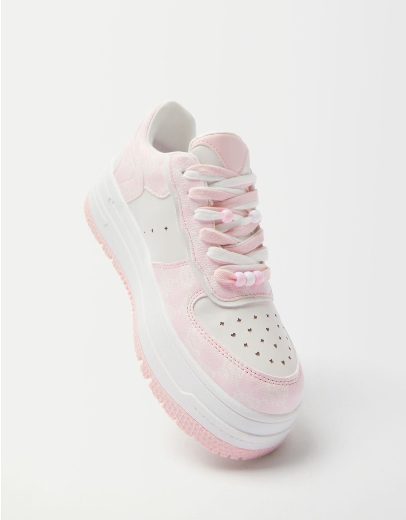 checkered platform sneakers