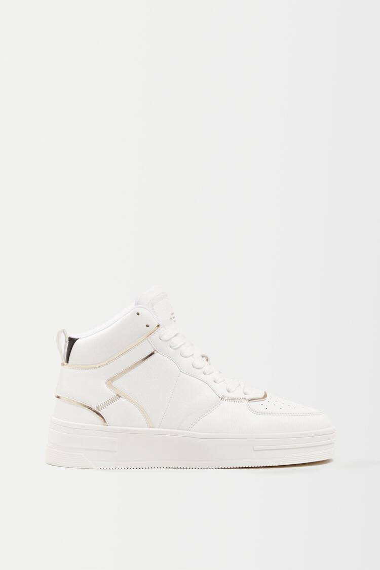 High-top trainers with metallic details