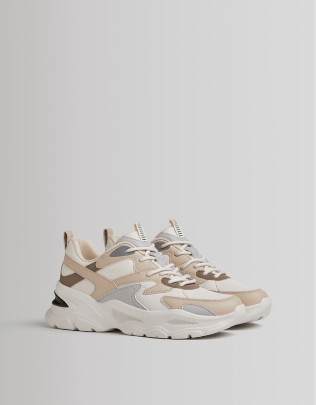 Zapatillas combinadas suela volumen - Mujer | Bershka