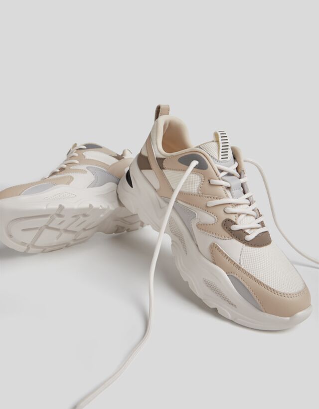 Zapatillas combinadas suela volumen - Mujer | Bershka
