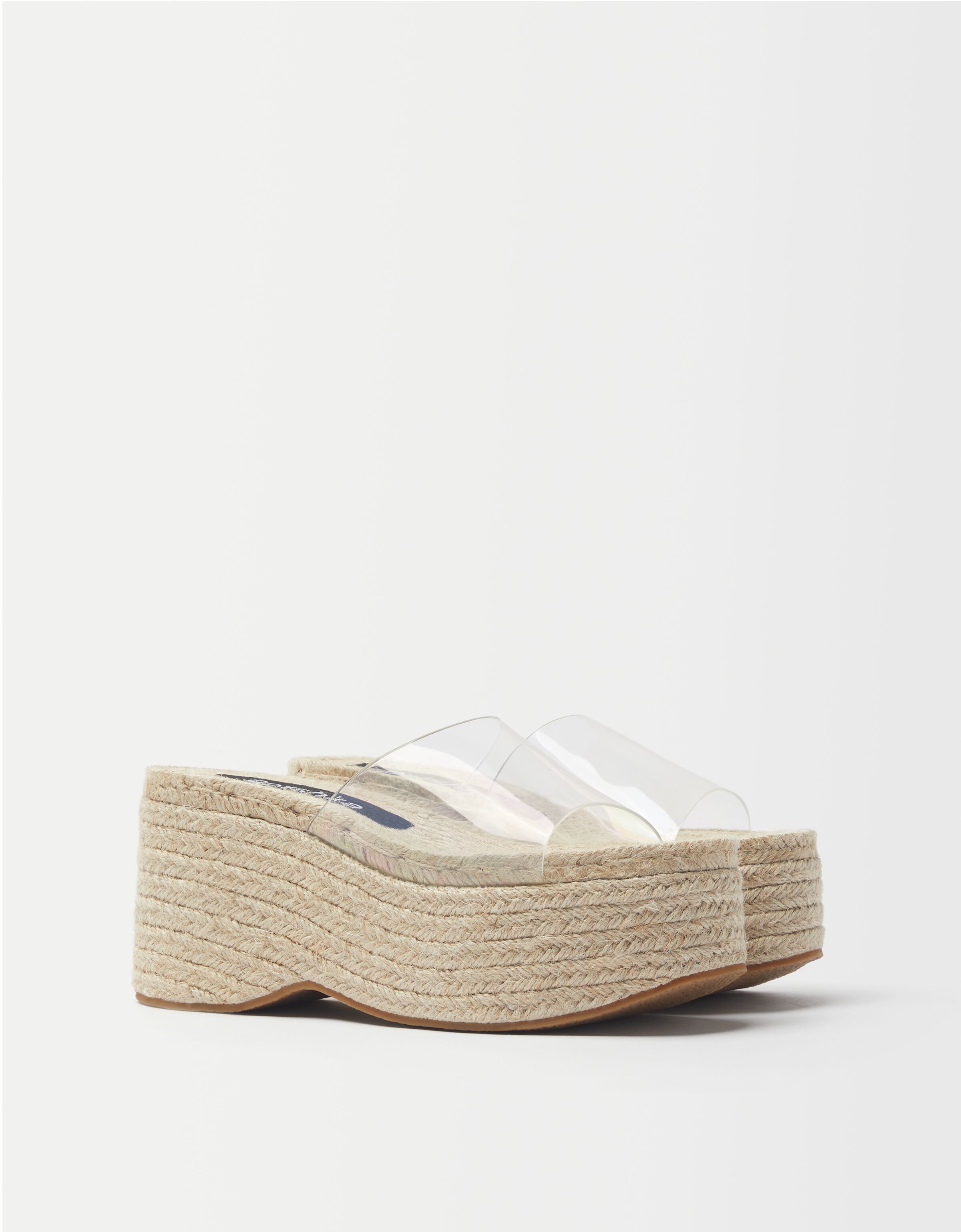 Vinyl jute wedges - Woman | Bershka