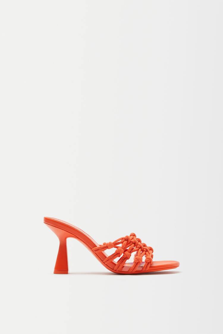 Knotted high-heel sandals