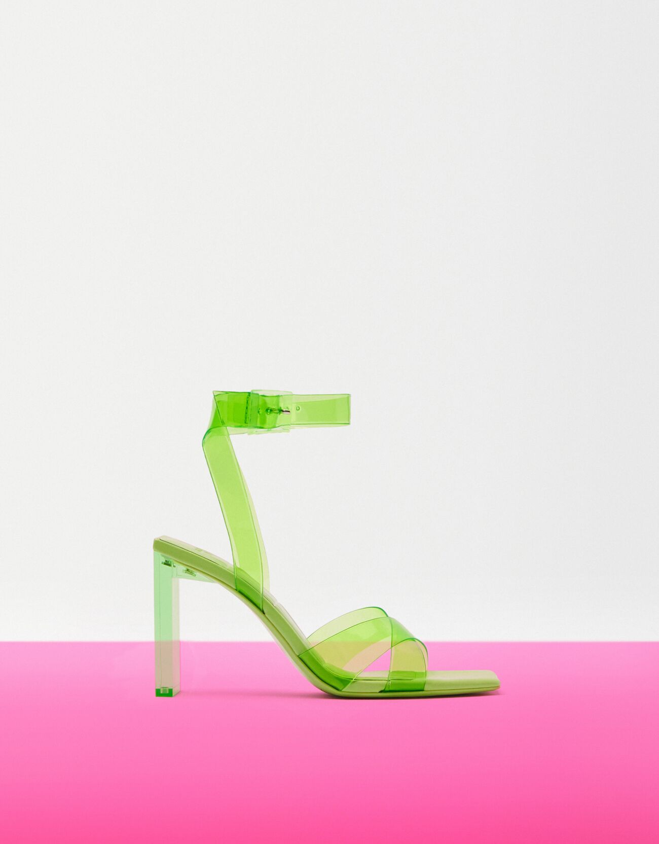 Discount Bershka Sandalias Vinilo Bershka Tacón Transparente