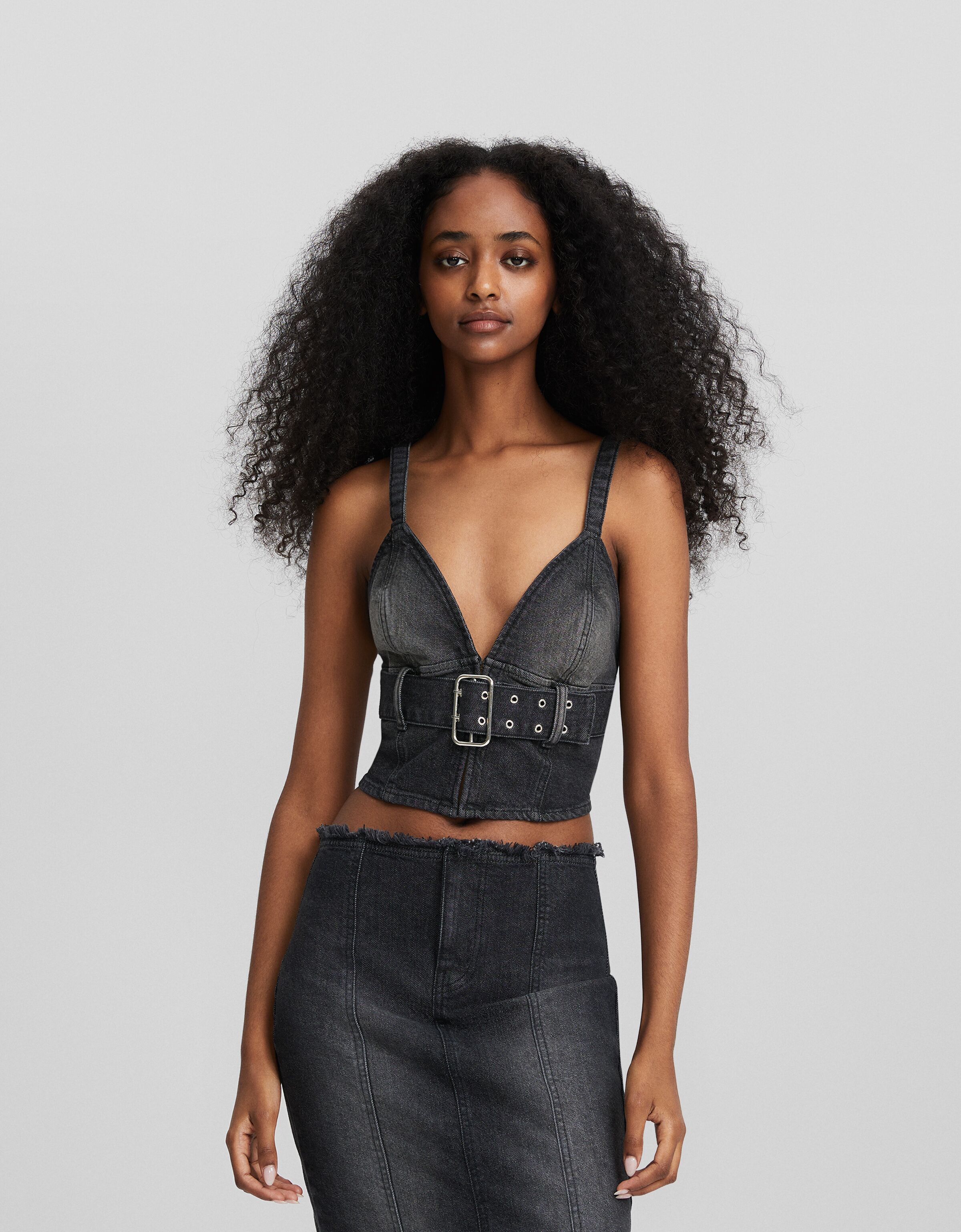Jupe en outlet jean bershka