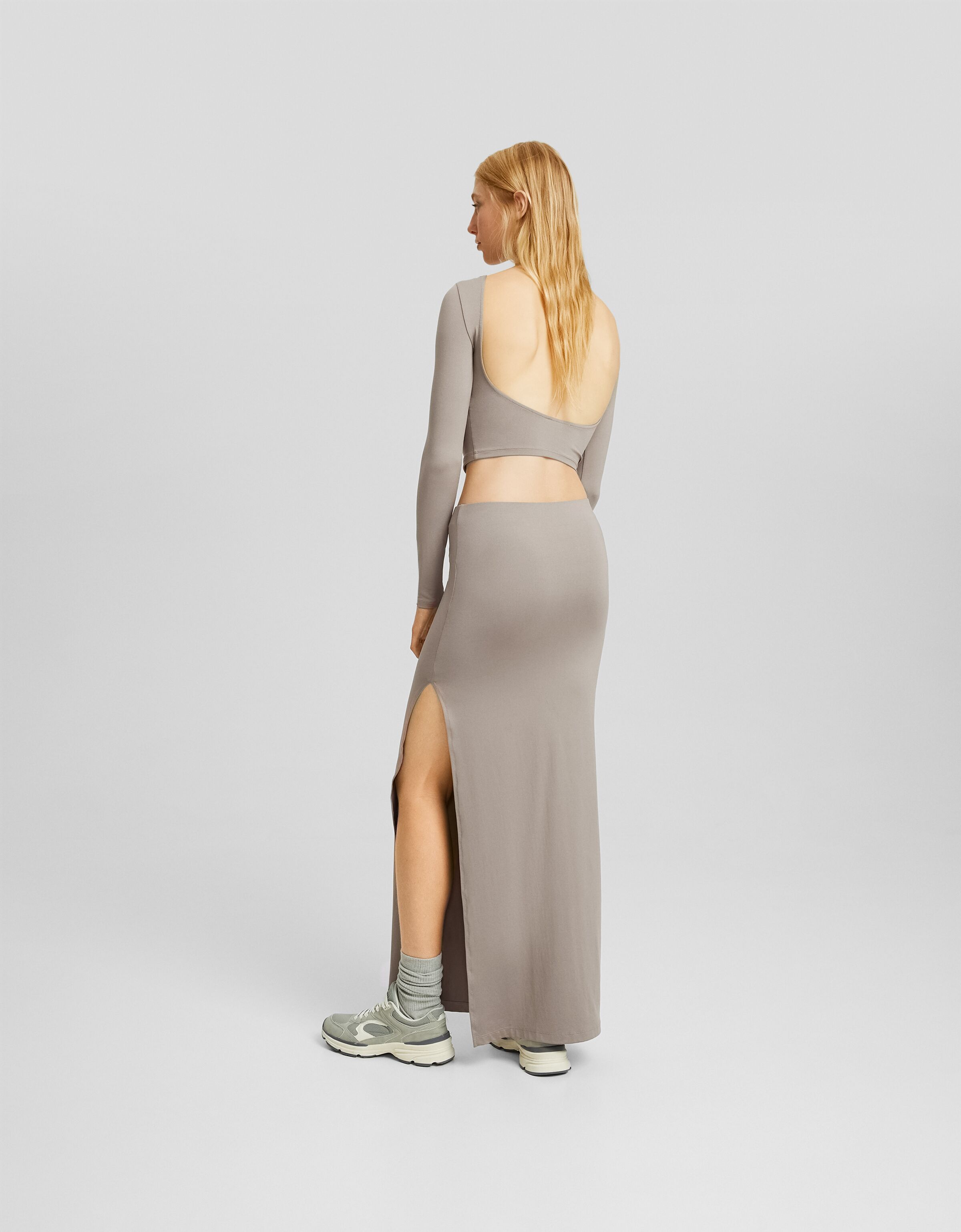 T shirt and maxi skirt set Women Bershka