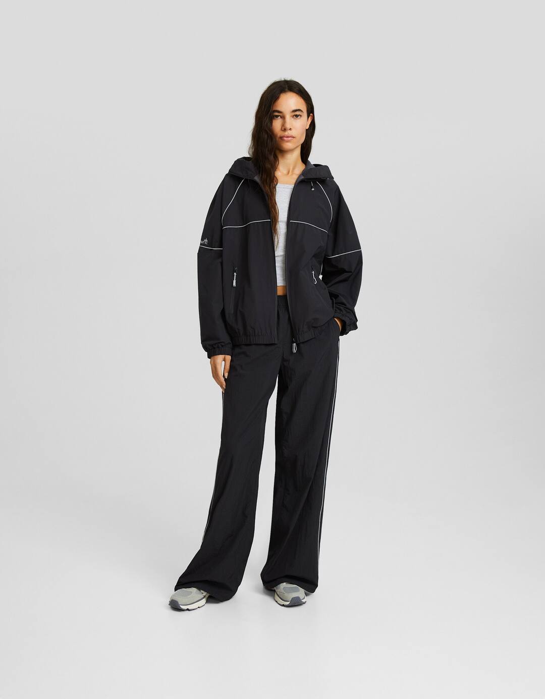 Jacket and trousers set with reflective detail