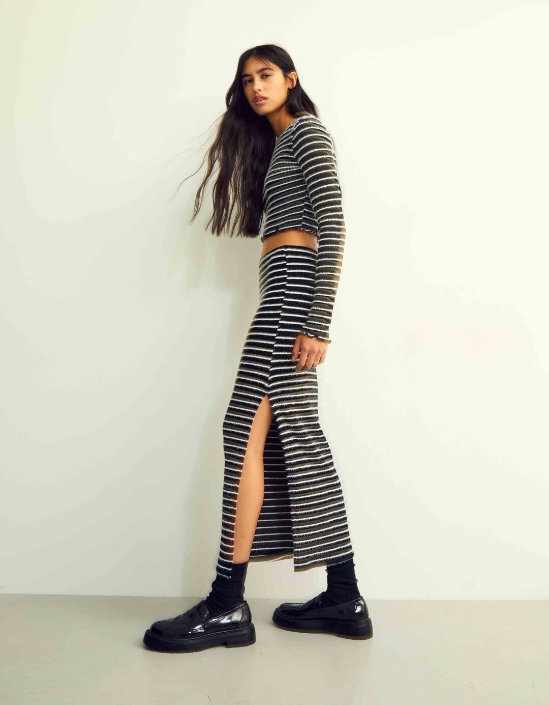 Set jersey y falda rayas