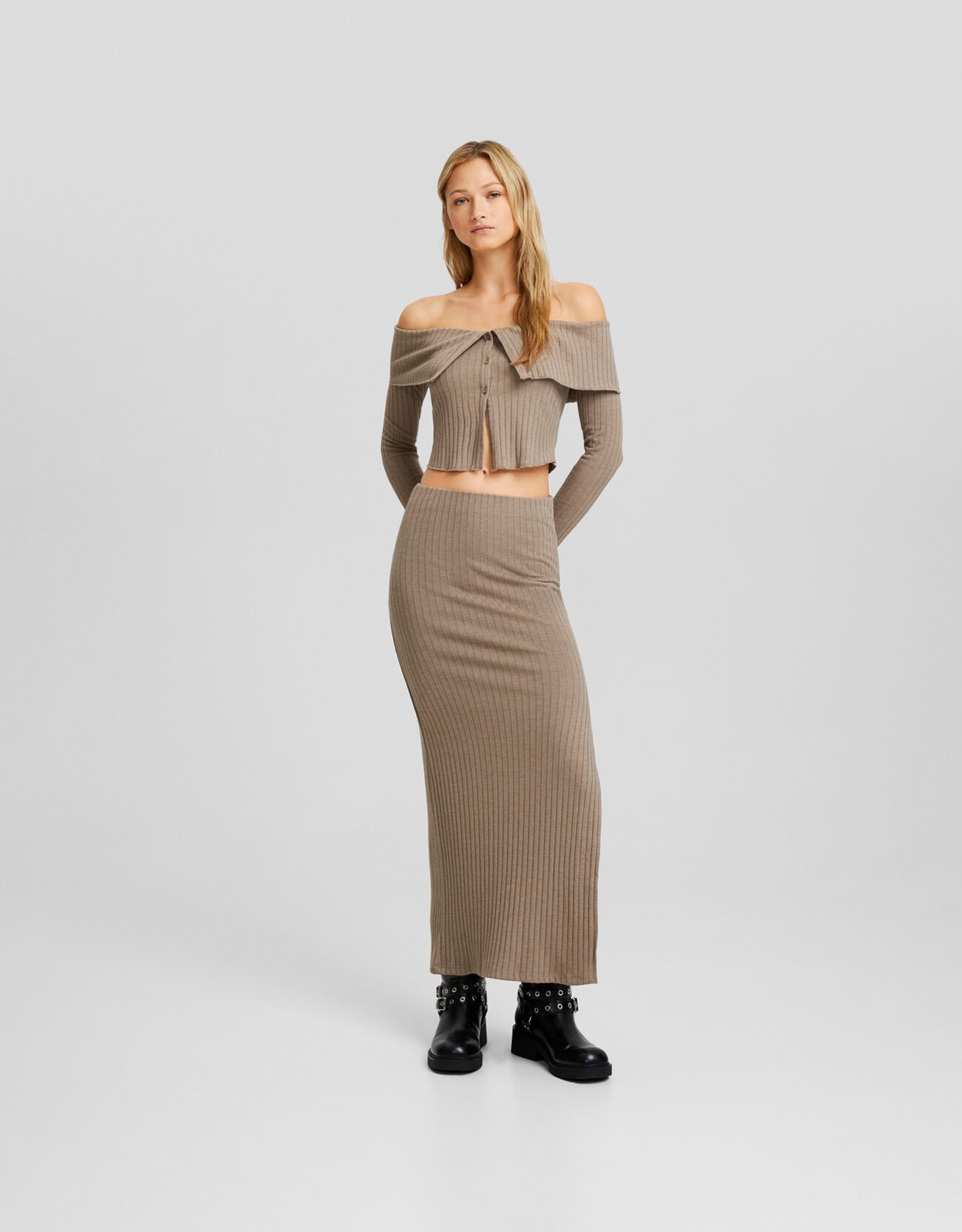 Knit midi new arrivals skirt 50