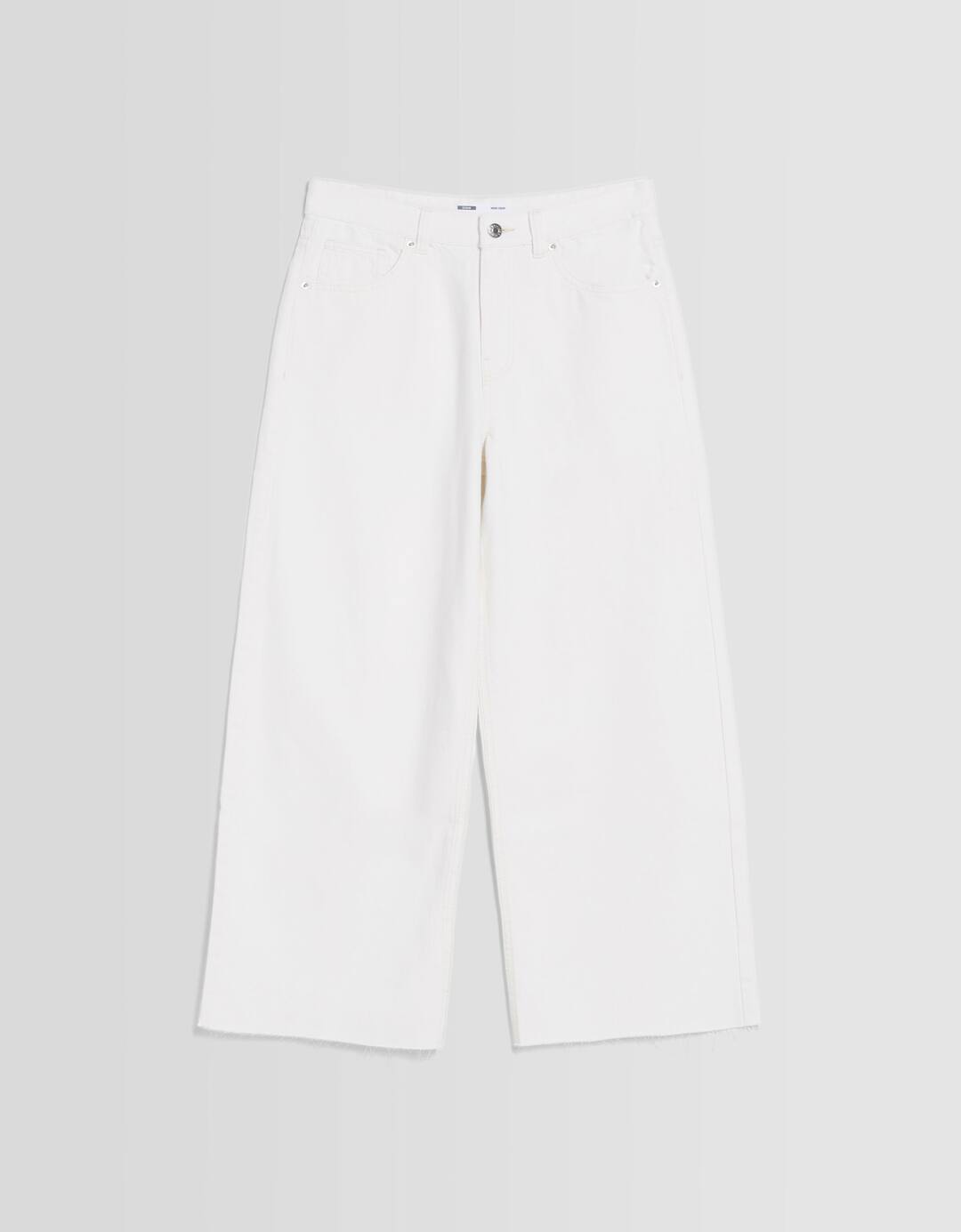 Wide-leg cropped jeans