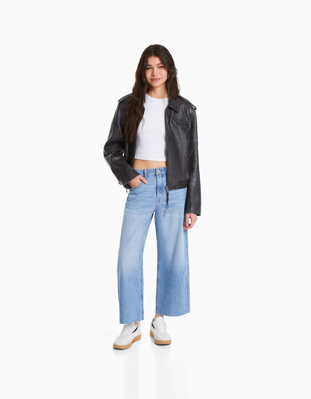 Cropped jeans bershka cheap