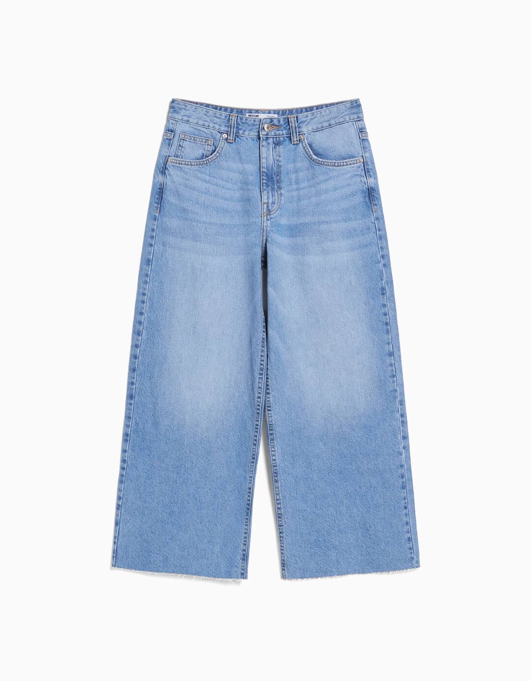 Jeans wide leg cropped