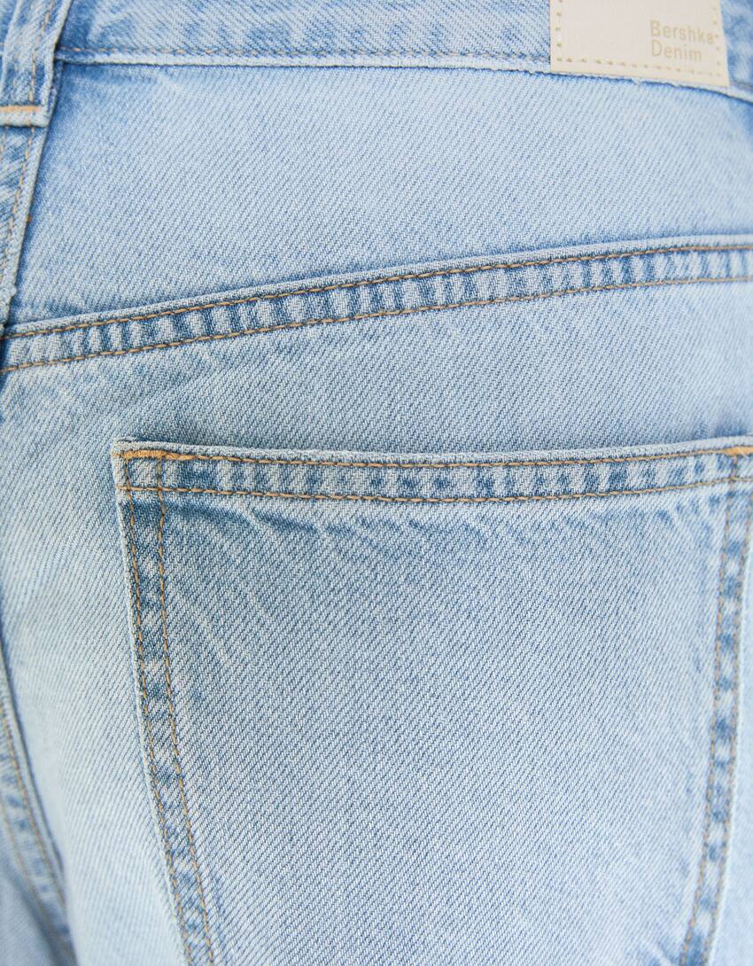 Wide-leg cropped jeans - Women | Bershka