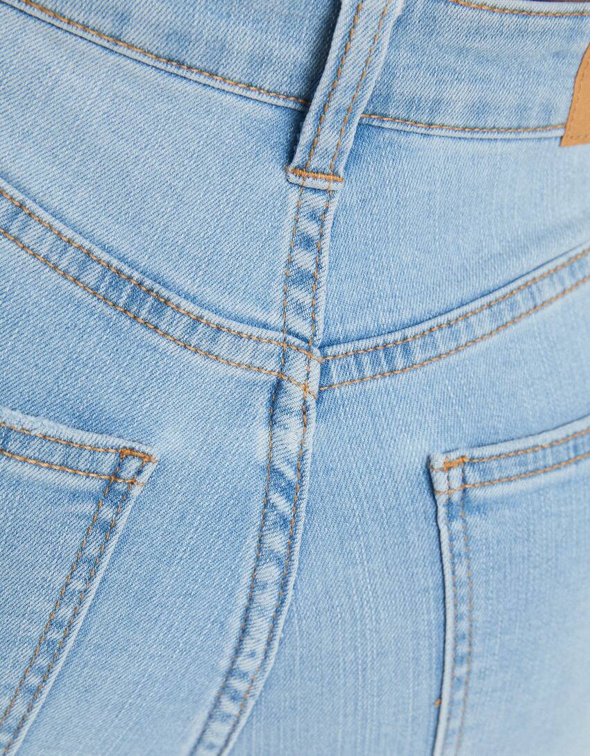 Ripped super high-waist skinny jeans-Light blue-5