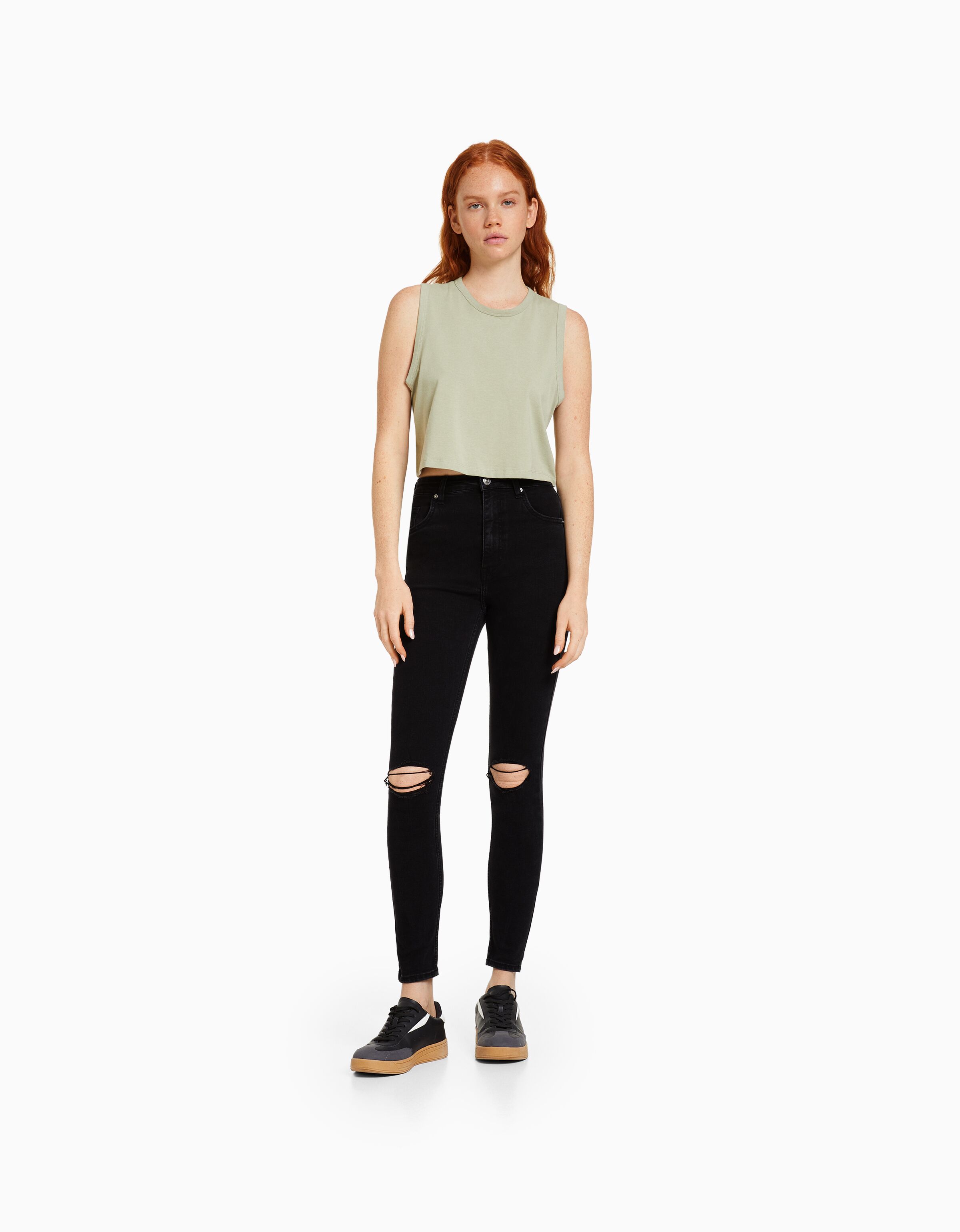Bershka super skinny high rise discount