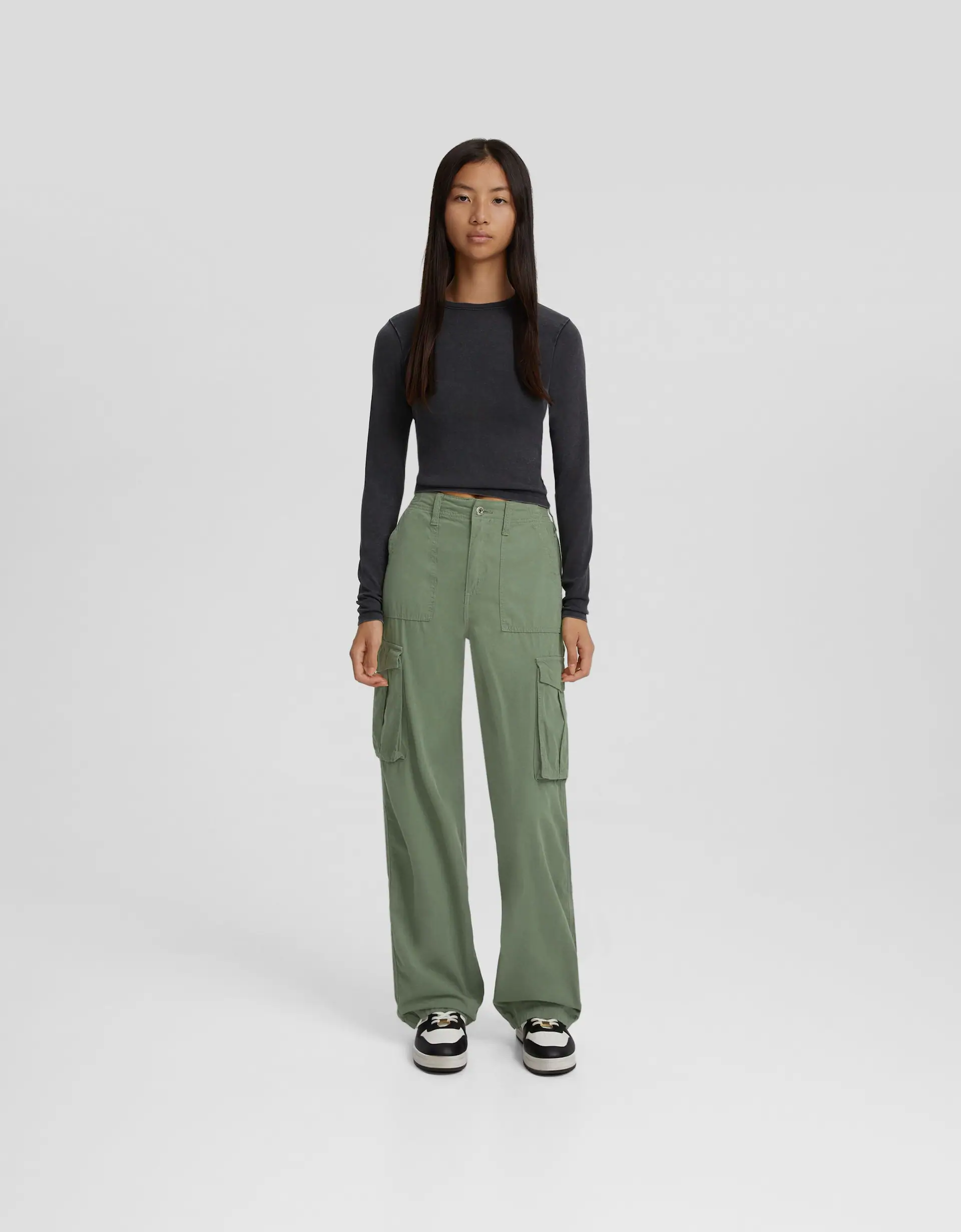 Adjustable straight cargo trousers - Trousers and cargo trousers - BSK Teen