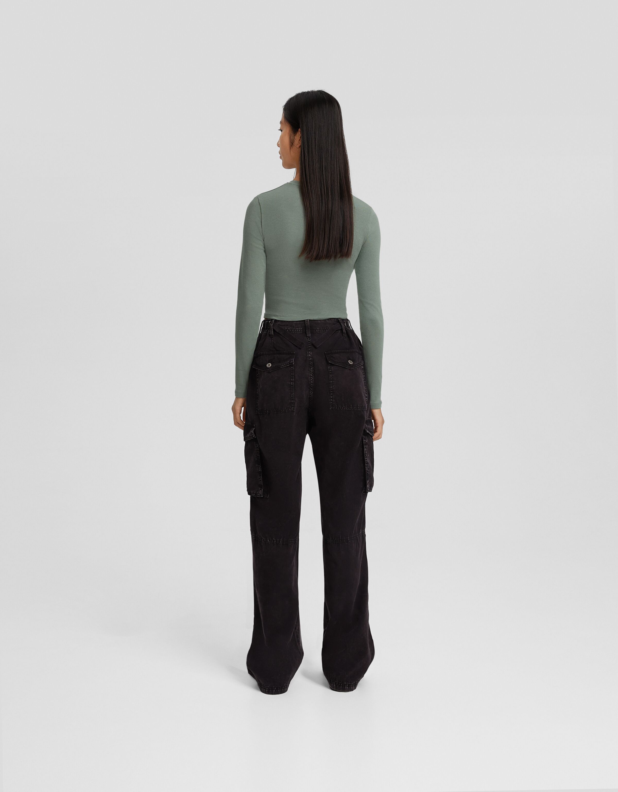 Pantalon bershka sale cargo