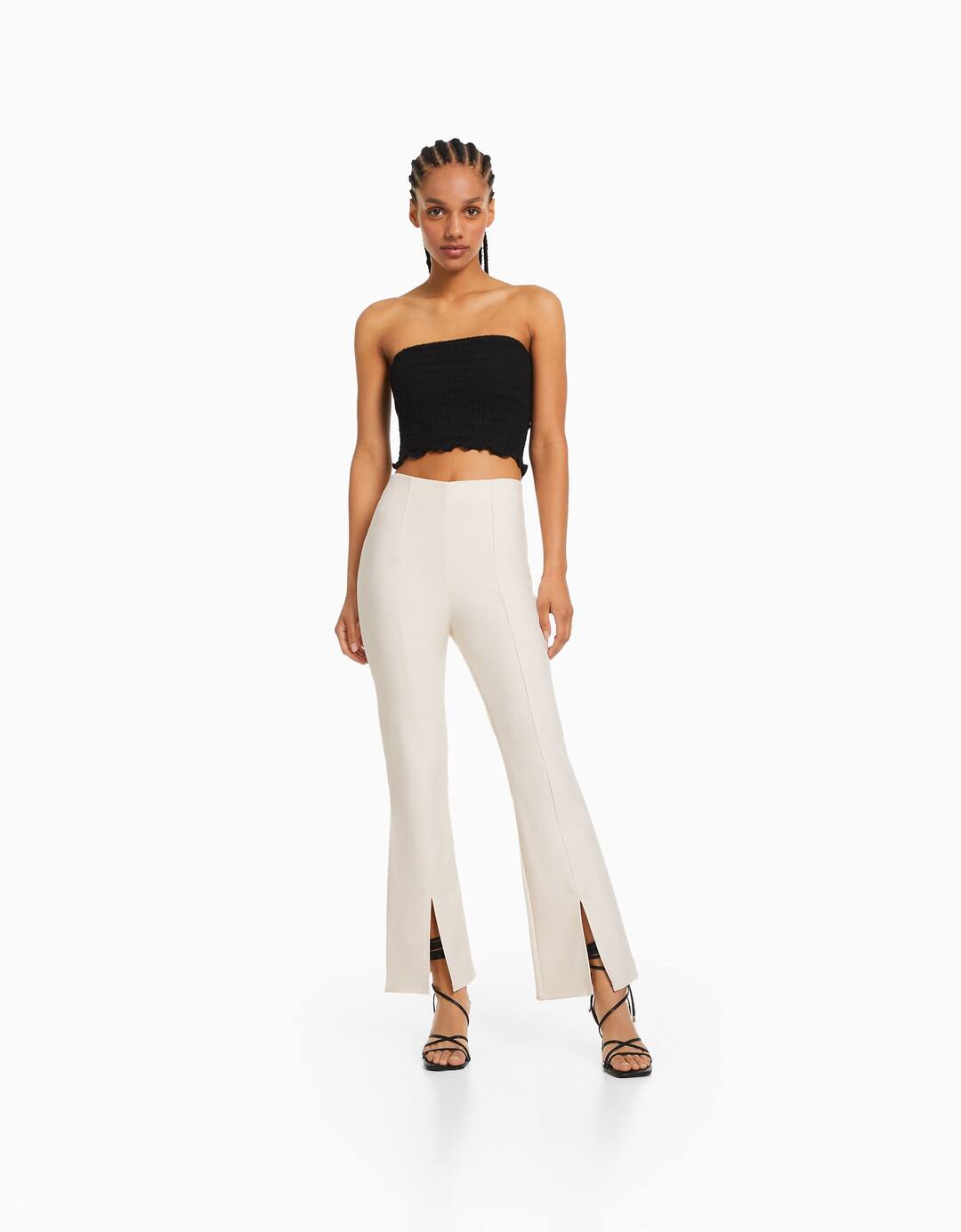 Kick flare trousers with vent