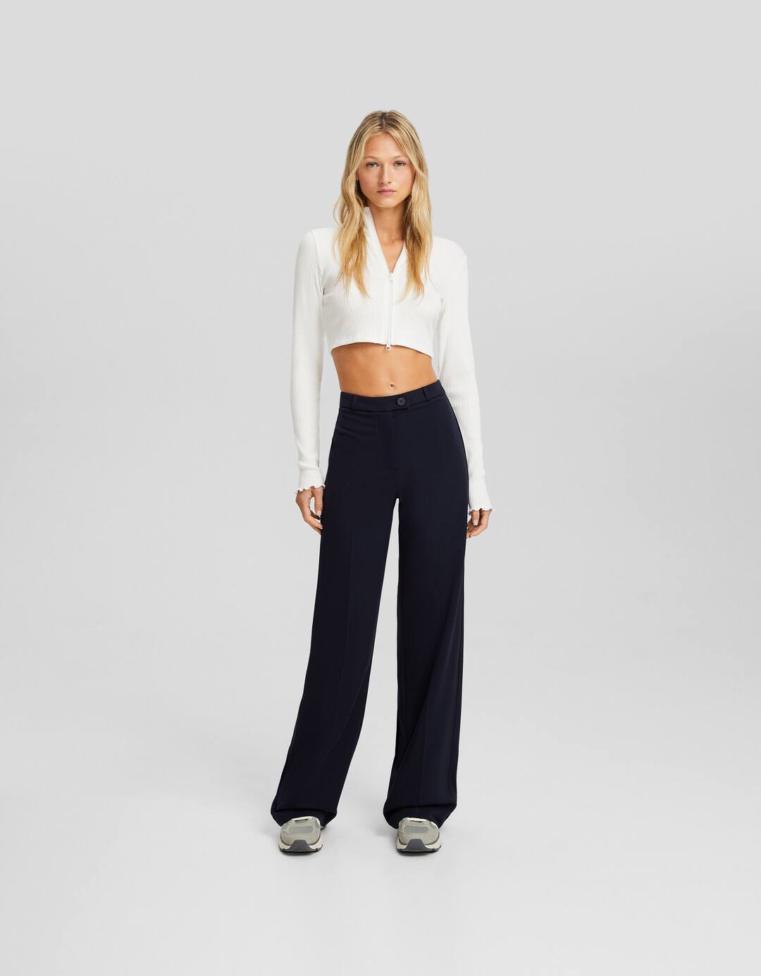 Pantalón wide leg tailoring trabillas