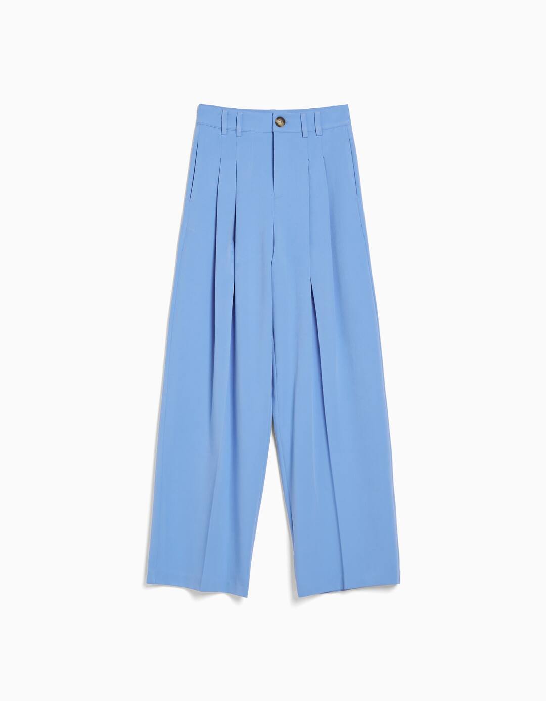 Straight-leg tailored trousers with pleats