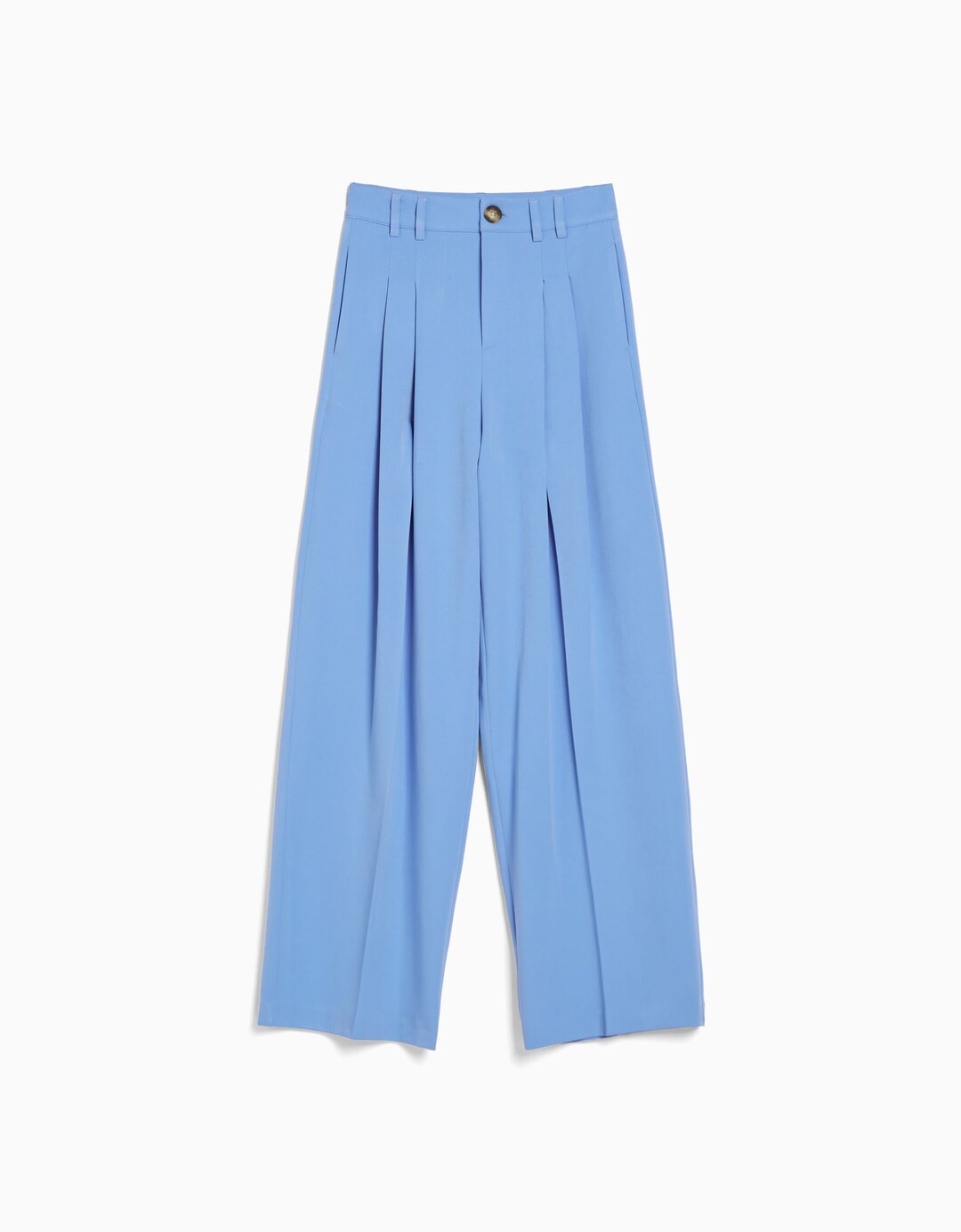 Straight-leg tailored trousers with pleats
