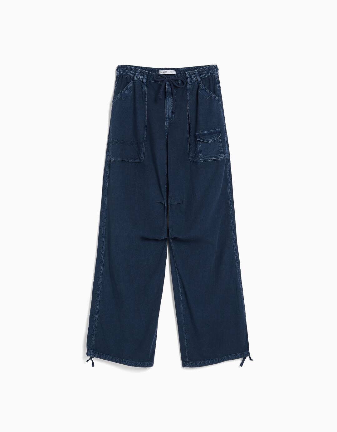Pantalón straight con algodón rústico