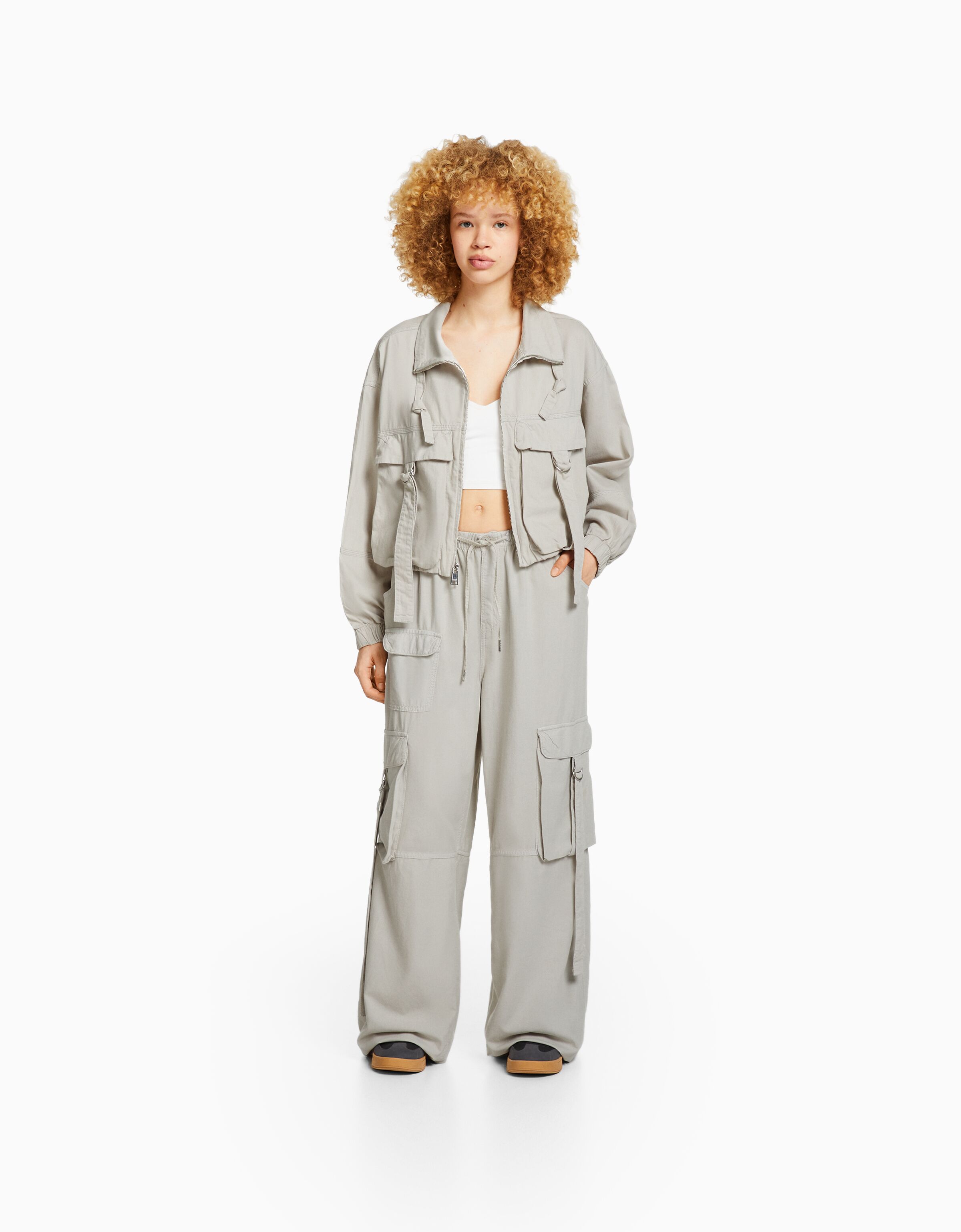 Bershka utility cargo hotsell trousers