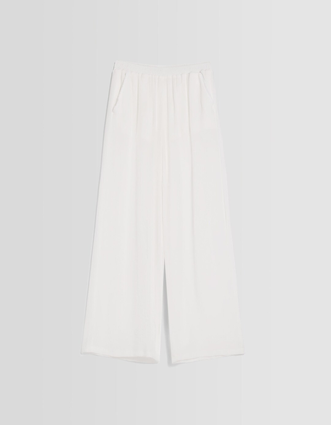 Wide Leg-Hose aus Crêpe
