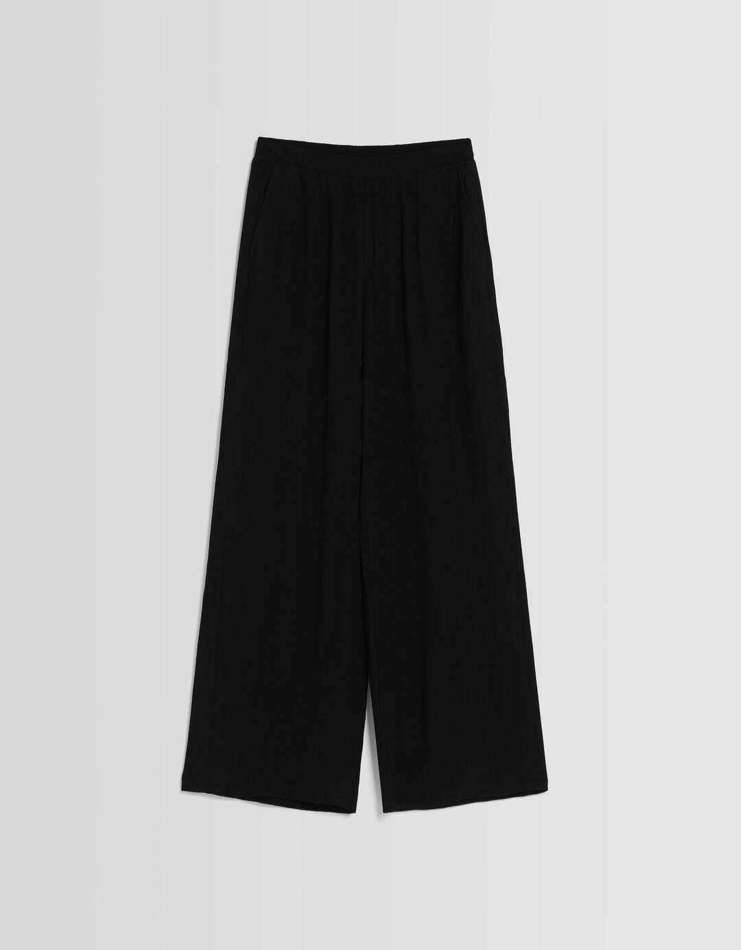 Pantalón wide leg bambula