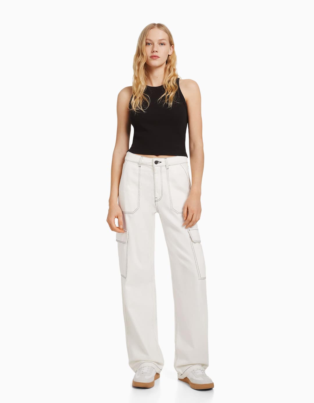 Straight cargo jeans
