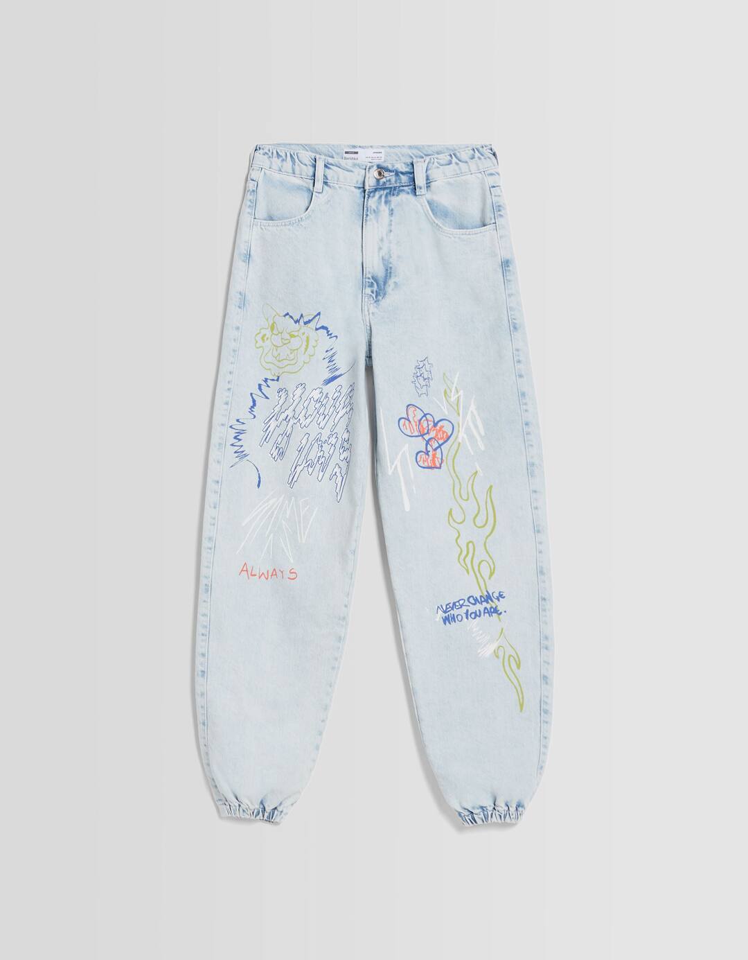 Graffiti jogger jeans