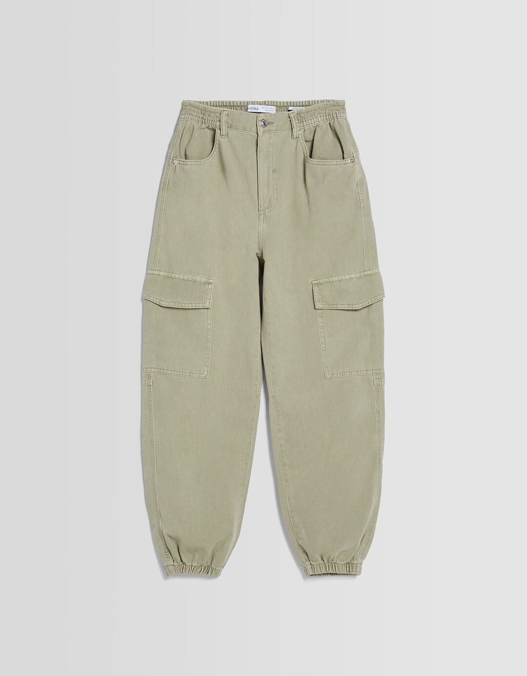 Jogginghose aus Baumwolle mit geraffter Taille und Taschen