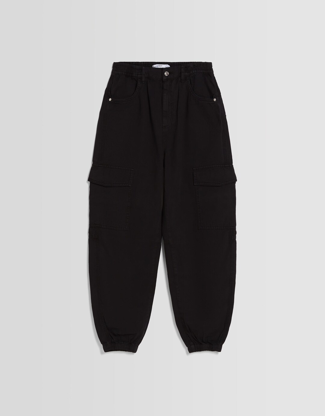 Pantalon jogger coton taille froncée poches